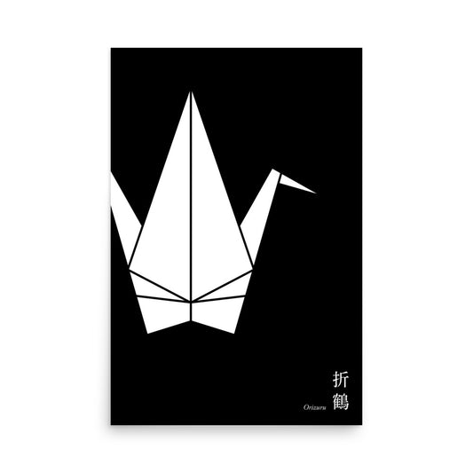 Poster: Paper Crane A/Shikkoku [12"x18"/24"x36"]